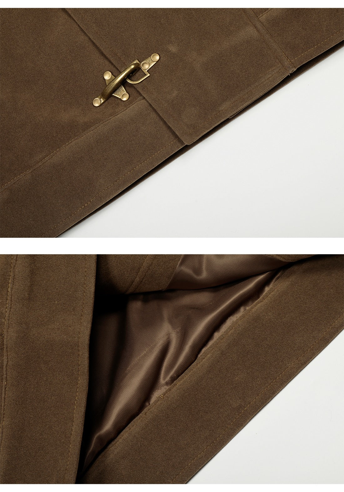 Suede Toggle Button Jacket