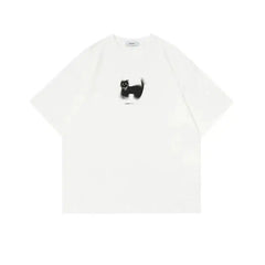 Casual Cat Graphic T-shirt