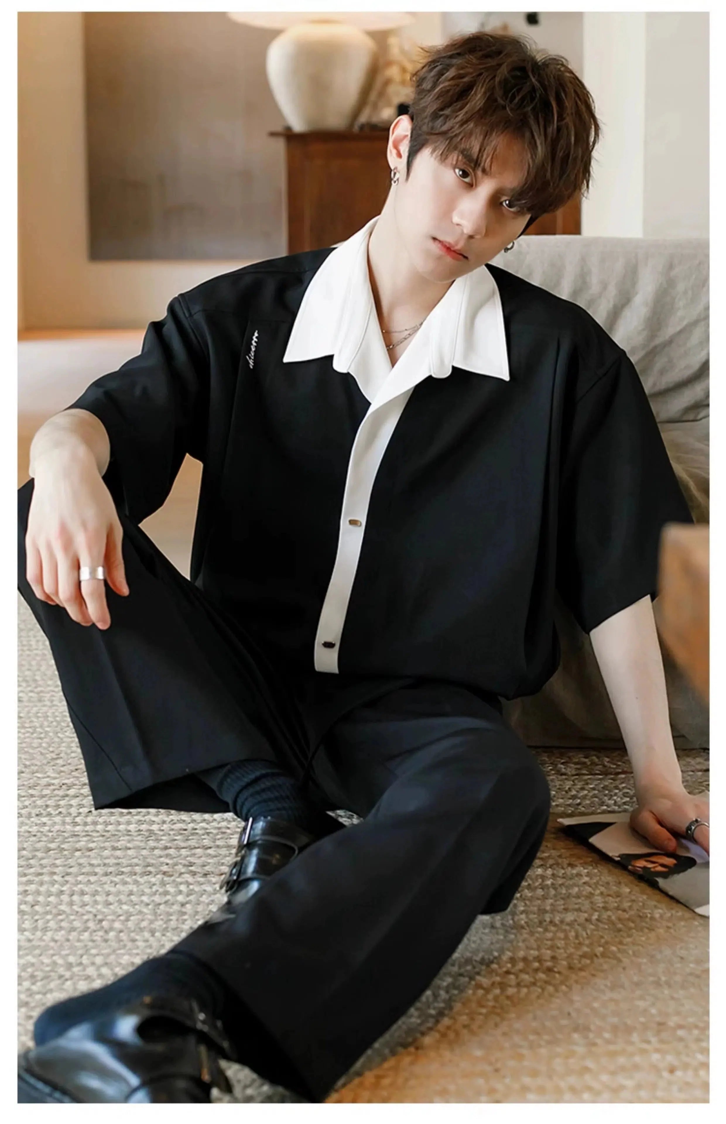 Color Block Short Sleeve Shirt