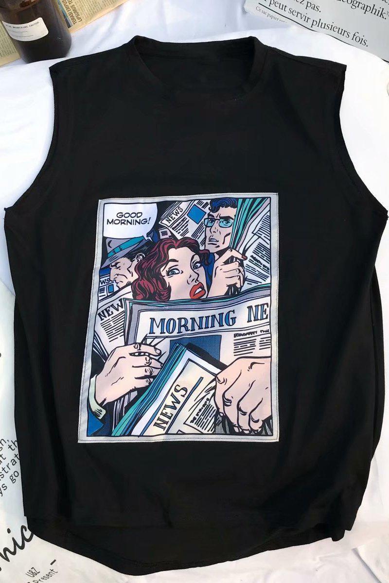 Comic Sleeveless Tank Top