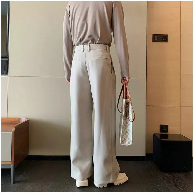 Double-Breasted Suit and Wide-Leg Pants