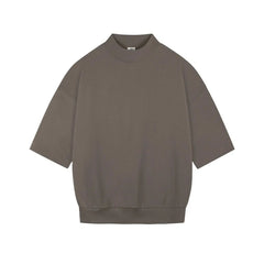 Drop Shoulder Half Turtleneck T-shirt