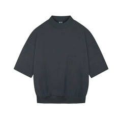 Drop Shoulder Half Turtleneck T-shirt