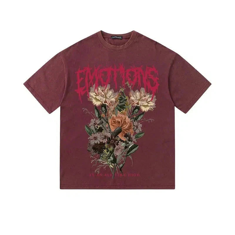 Floral Print Short Sleeve T-shirt