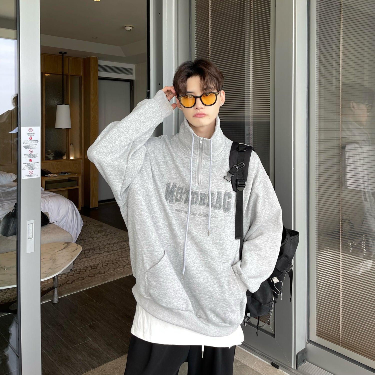 Half Turtleneck Oversized Sweatshirt