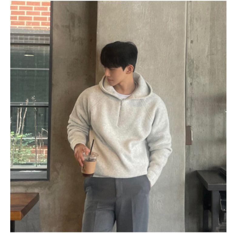 Half Zip Hooded Sweater
