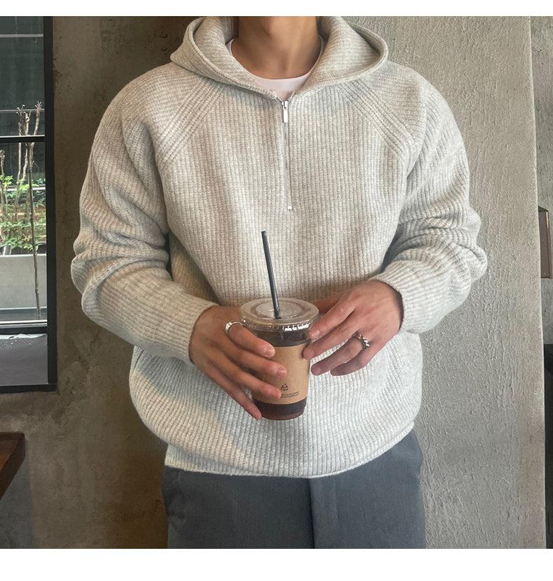 Half Zip Hooded Sweater
