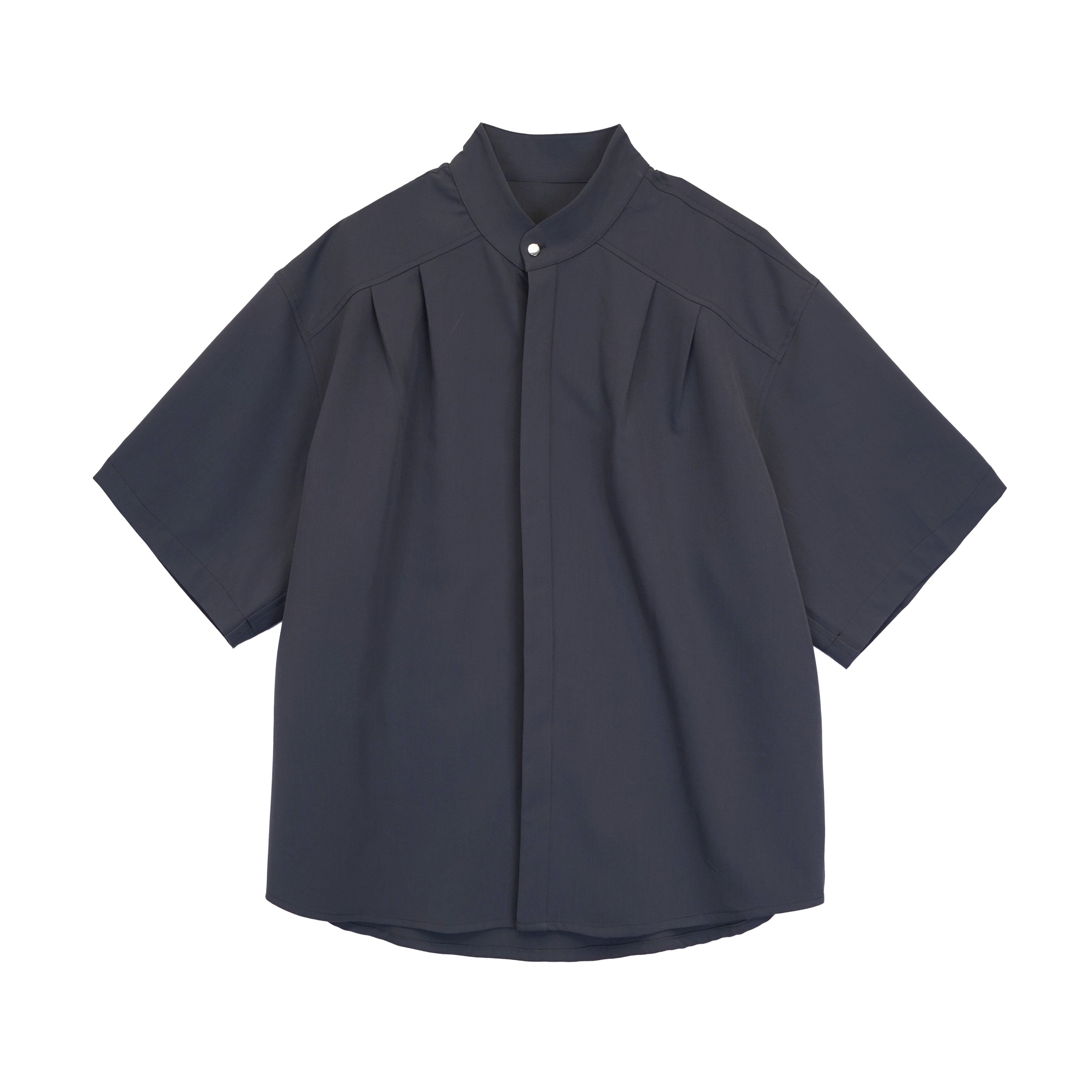 Half-neck Button-down Shirt