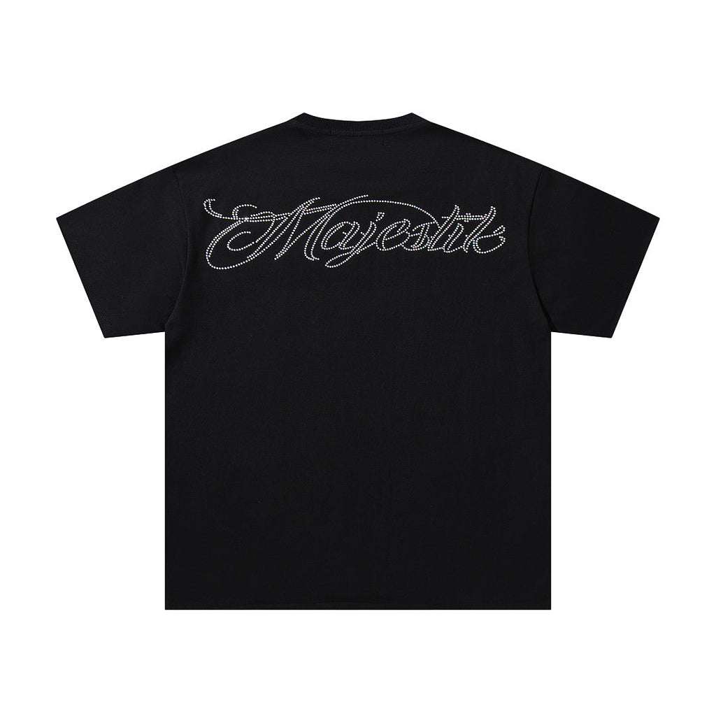 Majestik “Joker Ace” Rhinestone Graphic Tee