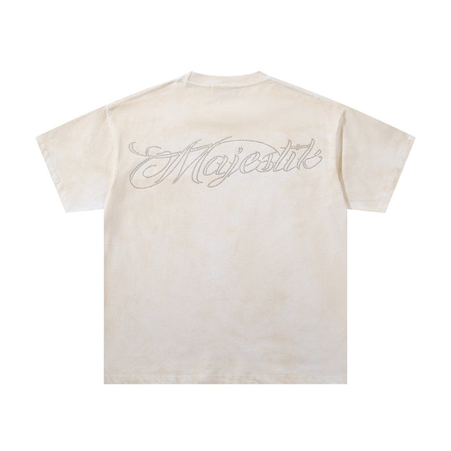Majestik “World Tour” Motorcycle Racing Rhinestone Vintage Tee Main Image