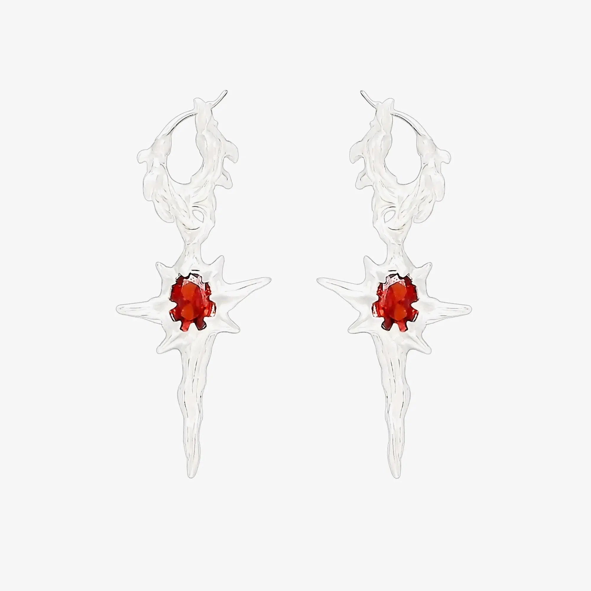 Liquid Diamond Star Earrings