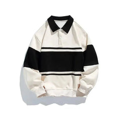 Loose Fit Color Block Polo Shirt
