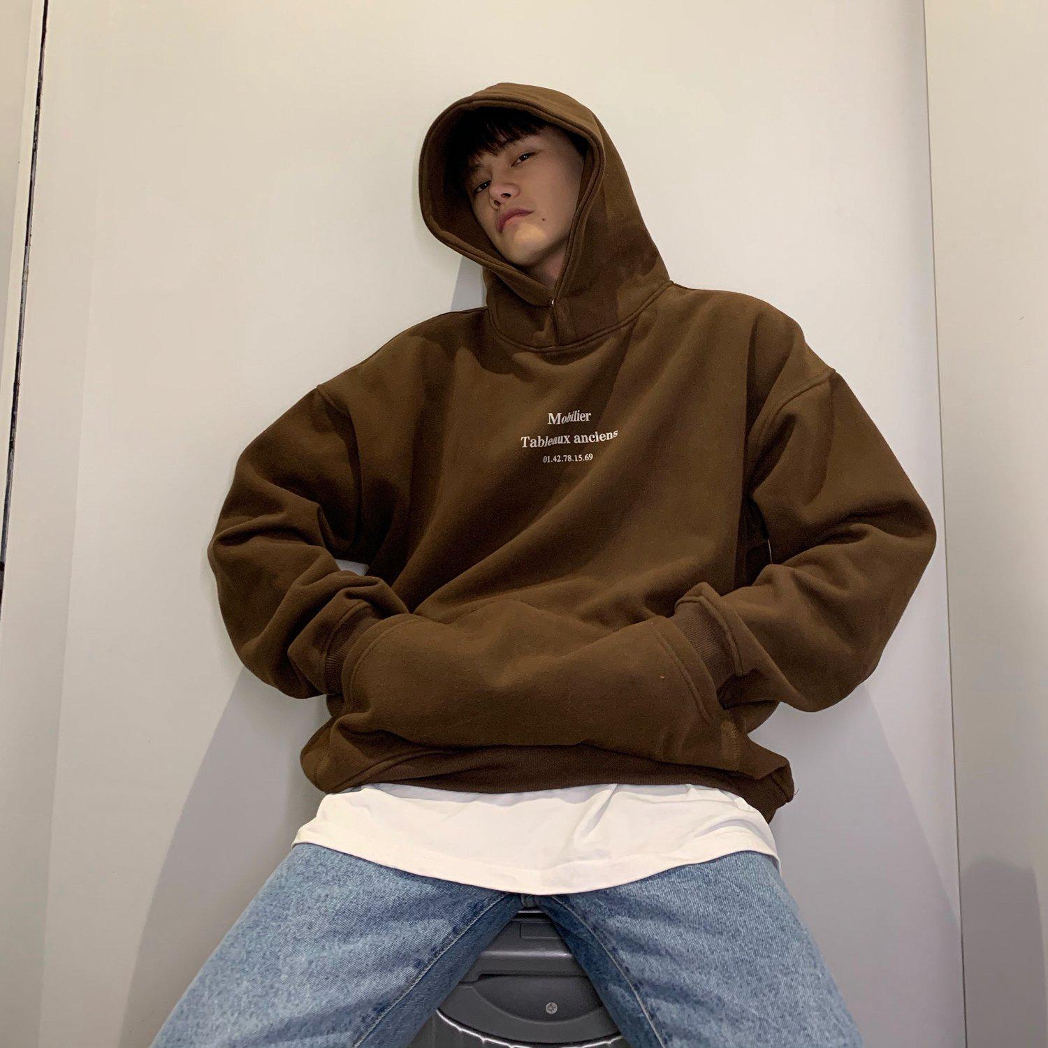 Loose Hooded Sweatshirt