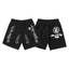 Hellstar Multi‑Flame Outline Front Back Logo Black Streetwear Shorts