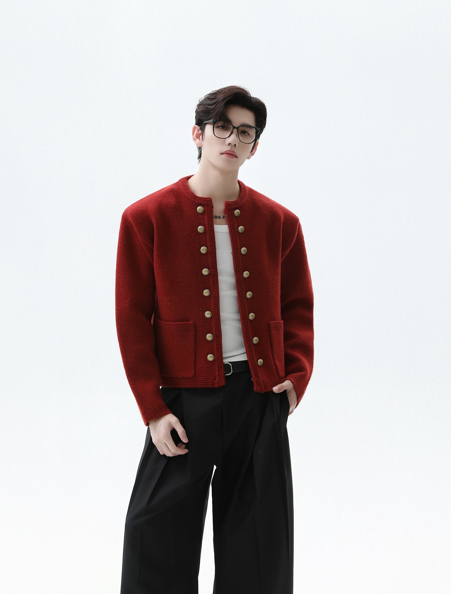 Double-Breasted Knitted Cardigan