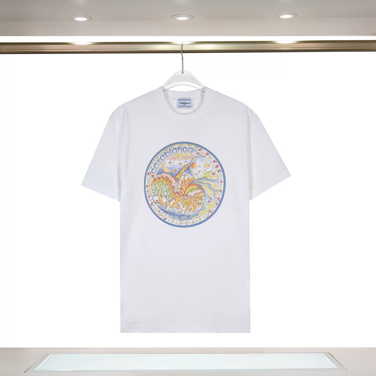 Casablanca Circular Medallion Pattern Print Short Sleeve T-Shirt