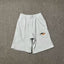 Corteiz Alcatraz Island Front Logo Heavyweight Shorts - Heather Grey