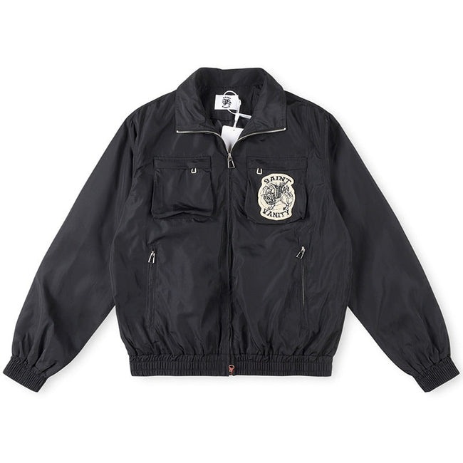Saint Vanity Multi-Pocket Utility Zip Jacket - Black Hover Image