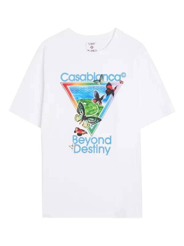 Casablanca Beyond Destiny Butterfly Triangle Graphic T-Shirt