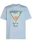 Casablanca Tennis Club Triangle Court Graphic Light Blue Short Sleeve T-Shirt
