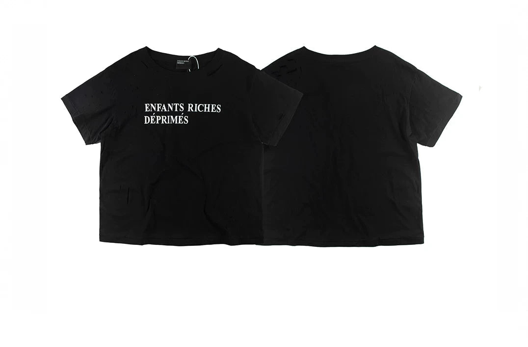 Enfants Riches Déprimés Distressed Logo Black Tee