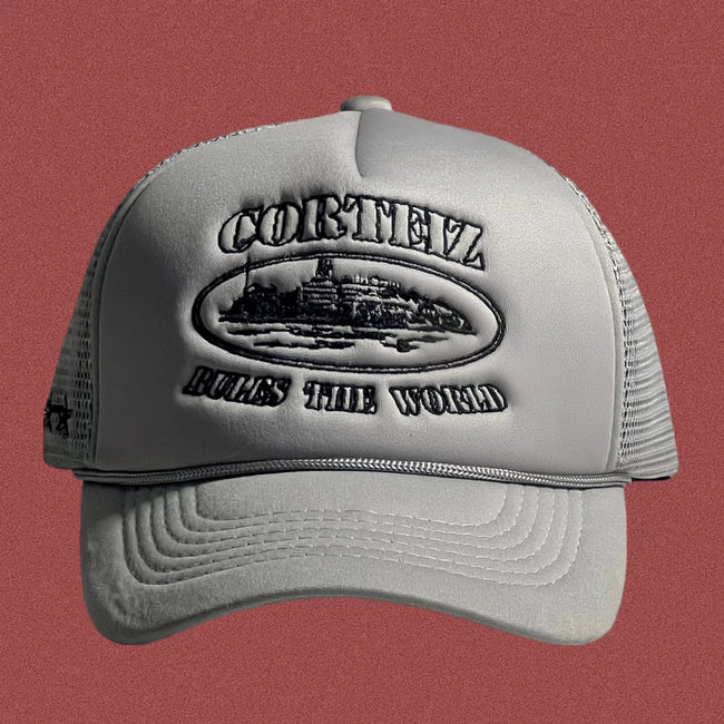 Cortiez Classic Oval Ship Logo Trucker Hat - Grey Hover Image