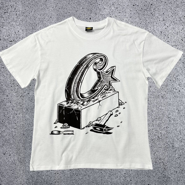 CRTZ "Rules The World" Heavyweight Graphic Tee | White Streetwear T-Shirt Hover Image