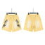 Hellstar Black Tribal Flame Graphic Washed Yellow Streetwear Shorts