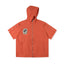 SAINT VANITY Short-Sleeve Full-Zip Hooded Jacket with Snap Sleeves - Orange