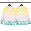 Casablanca Rainbow Gradient Floral Long Sleeve Overshirt Jacket Unisex