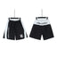 Hellstar Color‑Block Black‑White Nylon Street Shorts