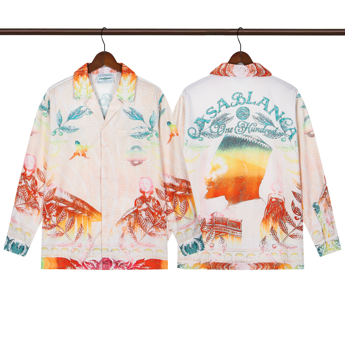 Casablanca Sunset Crab Ocean Scene Long Sleeve Overshirt Jacket Unisex