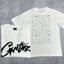 Corteiz All-Over Sketch Grid T-Shirt – White/Black