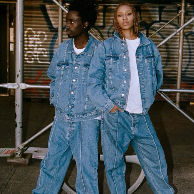 Corteiz Heavyweight Denim Jacket - Light Blue Main Image