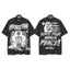 HELLSTAR Meditating Skeleton "Reach Your Inner Peace" Double‑Sided Short Sleeve Tee Black Washed Streetwear T‑Shirt