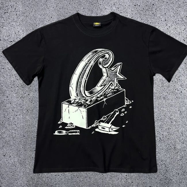 Corteiz "C-Star Monument" Graphic T-Shirt – Black | Authentic Streetwear Hover Image