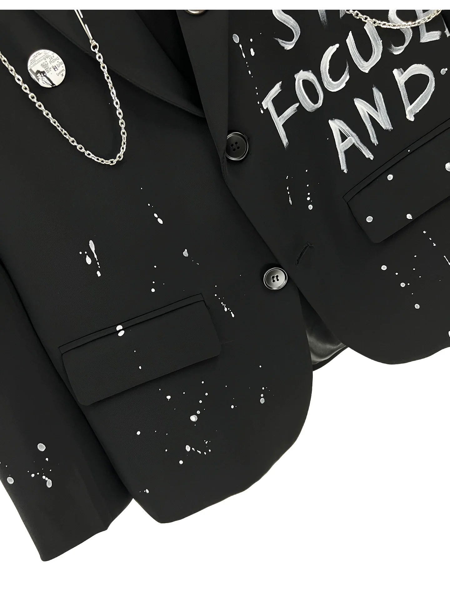 Graffiti Chain Detail Loose Jacket