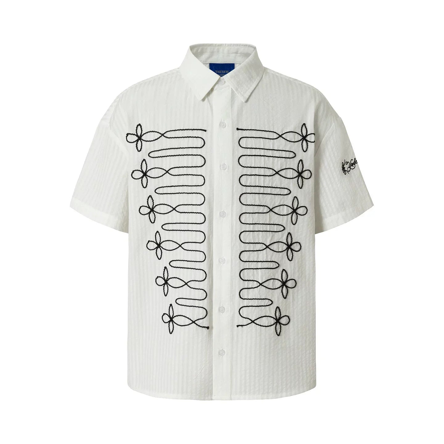 Royal Rope Tie Short Sleeve Shirt
