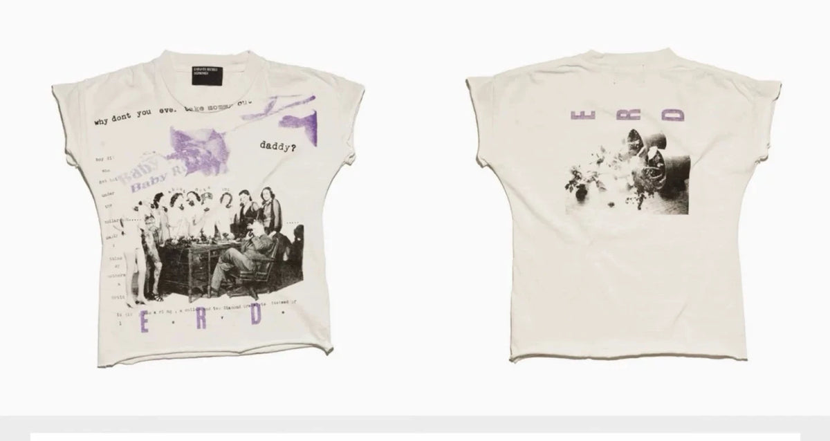 Enfants Riches Déprimés Purple Graphic Off-White Baby Tee