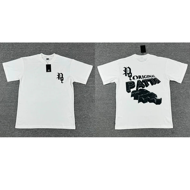 Patta Bold Letter Graphic White Short Sleeve T-Shirt Unisex Hover Image