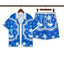 Casablanca Deep Blue Swan Paisley Allover Print Shirt & Shorts Two Piece Set