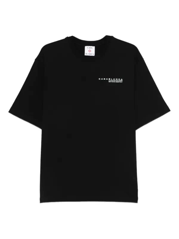 Casablanca Minimal Chest Small Logo Black Short Sleeve T-Shirt Hover Image