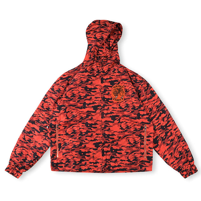 Saint Vanity Camouflage Zip Work Jacket - Red/Black Hover Image