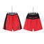 Hellstar Red‑Black Color‑Block Nylon Street Shorts