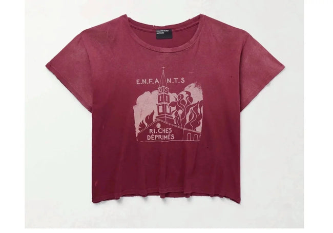 Enfants Riches Déprimés Burgundy Washed Graphic Tee Hover Image