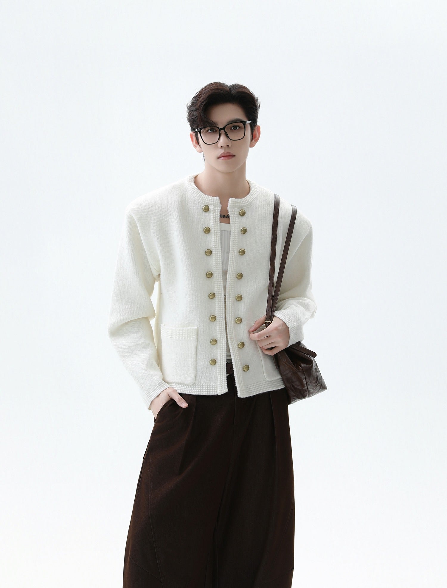 Double-Breasted Knitted Cardigan