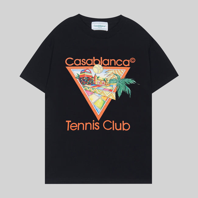 Casablanca Tennis Club Palm Triangle Graphic Black T-Shirt Hover Image