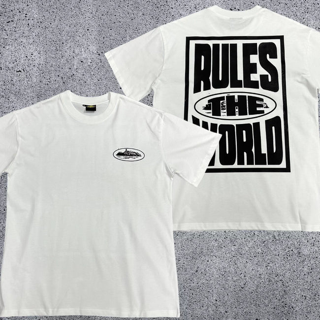 Corteiz RTW Box Logo T-Shirt – White/Blue Hover Image