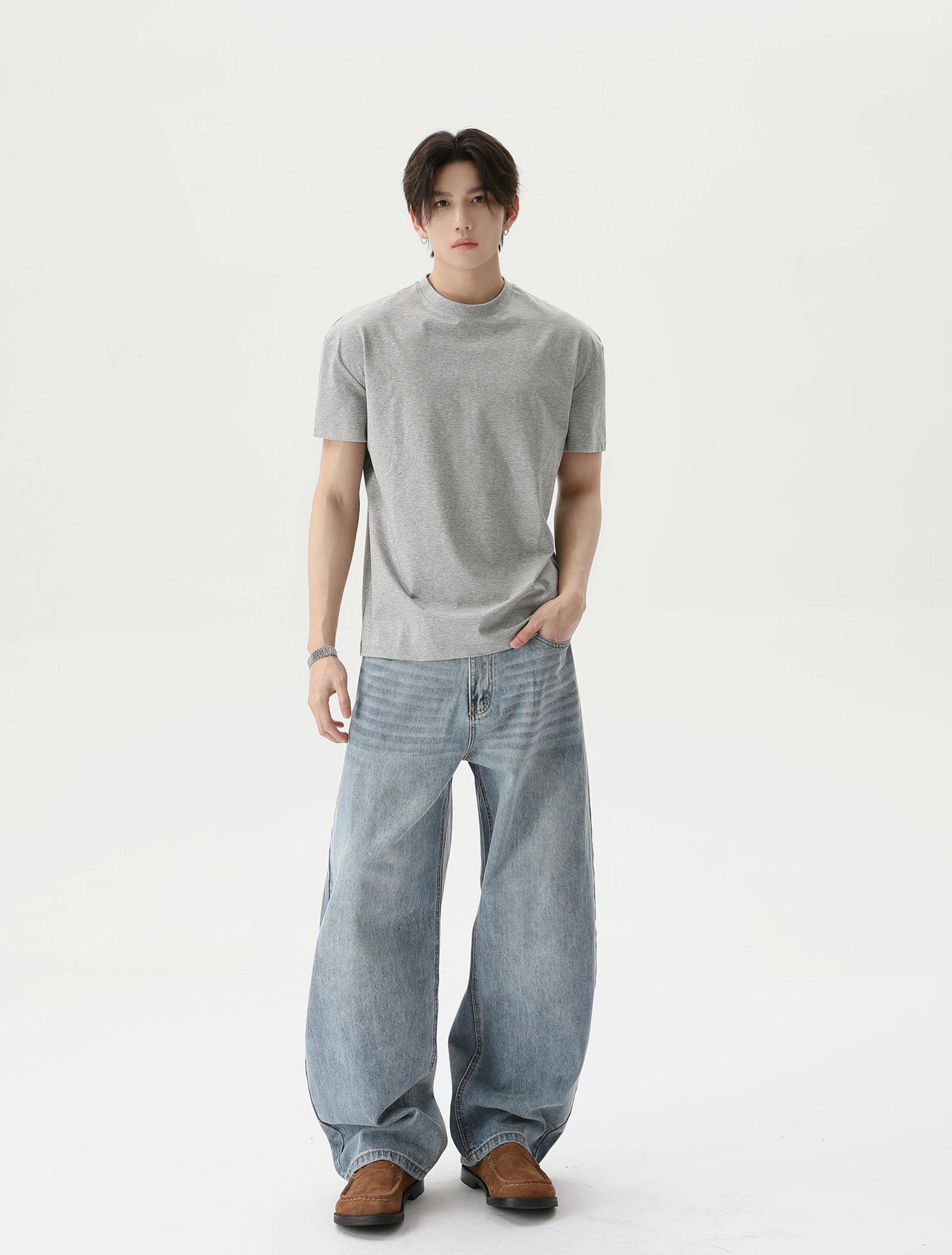 Round Neck Slim Fit Short Sleeve T-shirt