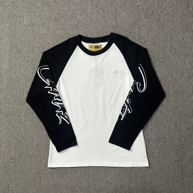 Corteiz Raglan Sleeve Lettering Long Sleeve Tee - Black Hover Image